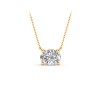 0.5 Ct Oval Lab Diamond Solitaire Pendant Necklace