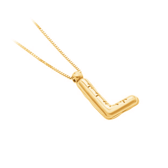 Helium Balloon Initial Pendant Necklace L