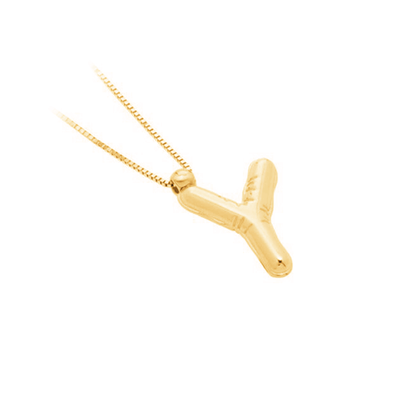 Helium Balloon Initial Pendant Necklace Y