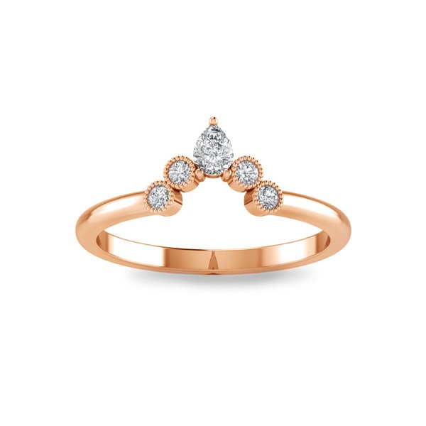 Pear Diamond Nesting Ring