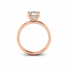 3 Ct Oval Lab Diamond Hidden Halo Personalized Engagement Ring Stack
