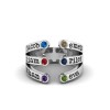 Six Birthstone Mothers Open Ring