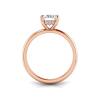4 Ct Radiant Moissanite Hidden Halo Personalized Engagement Ring Stack