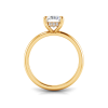 4 Ct Radiant Lab Diamond Hidden Halo Personalized Engagement Ring Stack