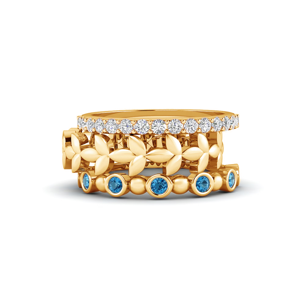 Goddess Birthstone Ring Stack