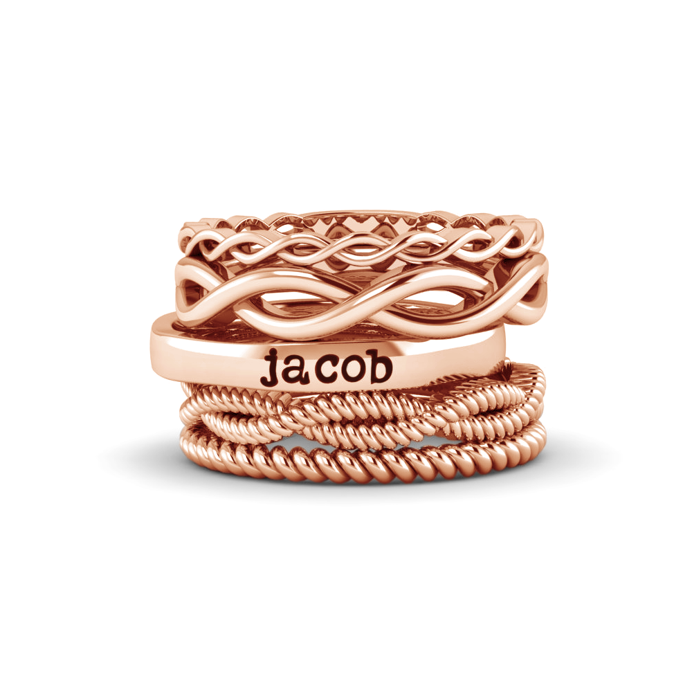Endless Love Personalized Ring Stack