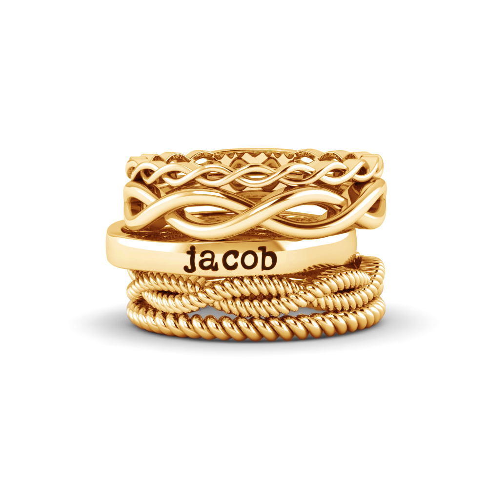 Endless Love Personalized Ring Stack