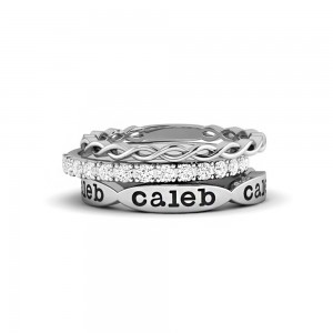 Trio Personalized Ring Stack