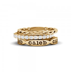 Trio Personalized Ring Stack