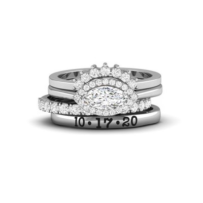 Eye Love It Moissanite Ring Stack