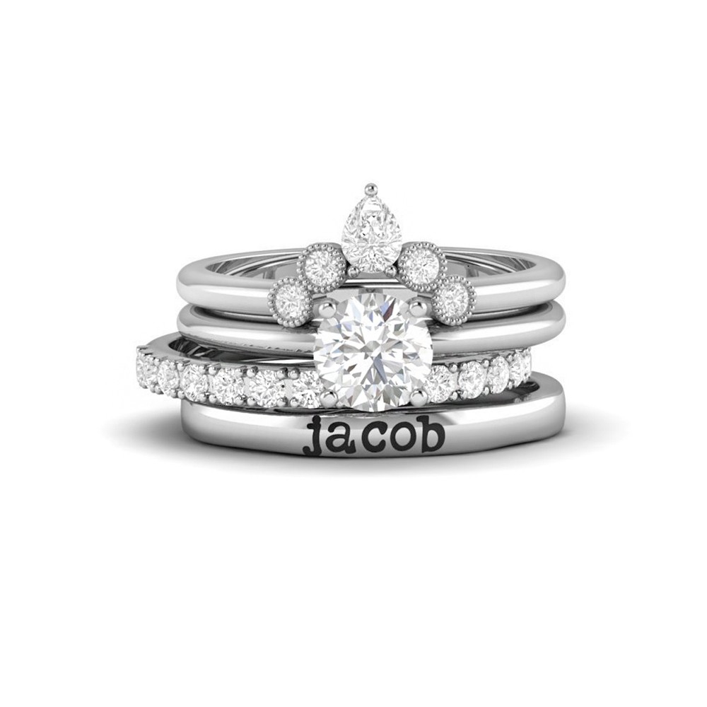 Diamond Dreamy Personalized Engagement Ring Stack