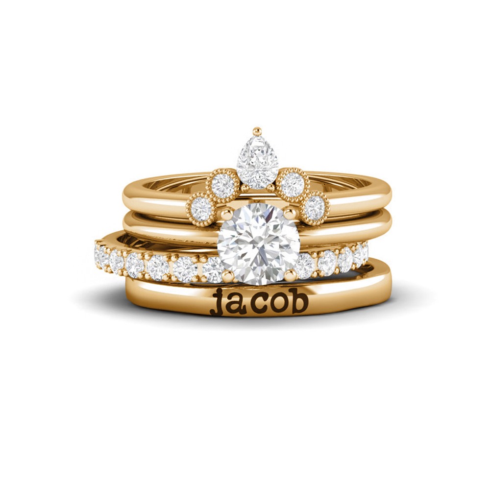 Diamond Dreamy Personalized Engagement Ring Stack