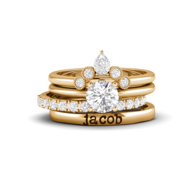 Diamond Dreamy Personalized Engagement Ring Stack