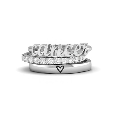 Diamond In the Stars Zodiac Ring Stack