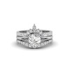 1 Ct Moissanite & Diamond Nesting Engagement Ring Stack