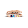 Four Birthstone Mothers Ring Stack