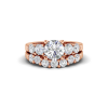 3.20 Ctw Round Moissanite Statement Bridal Set