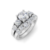 3.20 Ctw Round Moissanite Statement Bridal Set