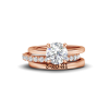 1.6 Ctw Round CZ Hidden Halo Personalized Engagement Ring Stack