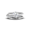 1.5 Ct Round Moissanite Hidden Halo Personalized Engagement Ring Stack