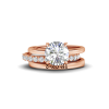 2 Ct Round Moissanite & .11 ctw Diamond Hidden Halo Engagement Ring Stack