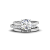2 Ct Round CZ Hidden Halo Personalized Engagement Ring Stack