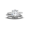 3 Ct Round CZ Hidden Halo Personalized Engagement Ring Stack