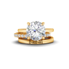 4.21 Ct Round CZ Hidden Halo Personalized Engagement Ring Stack