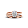 2.11 Ctw Oval CZ Hidden  Halo Personalized Engagement Ring Stack