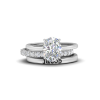 2 Ct Oval CZ Hidden Halo Personalized Engagement Ring Stack
