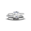 2.11 Ctw Round CZ Secret Halo Personalized Engagement Ring Stack