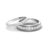 CZ Classic Milgrain Wedding Bands Couples Rings Set