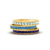 3 Ctw Channel Set Birthstone Eternity Ring Stack
