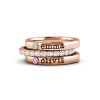 Born in Love Birthstone Name Ring Stack