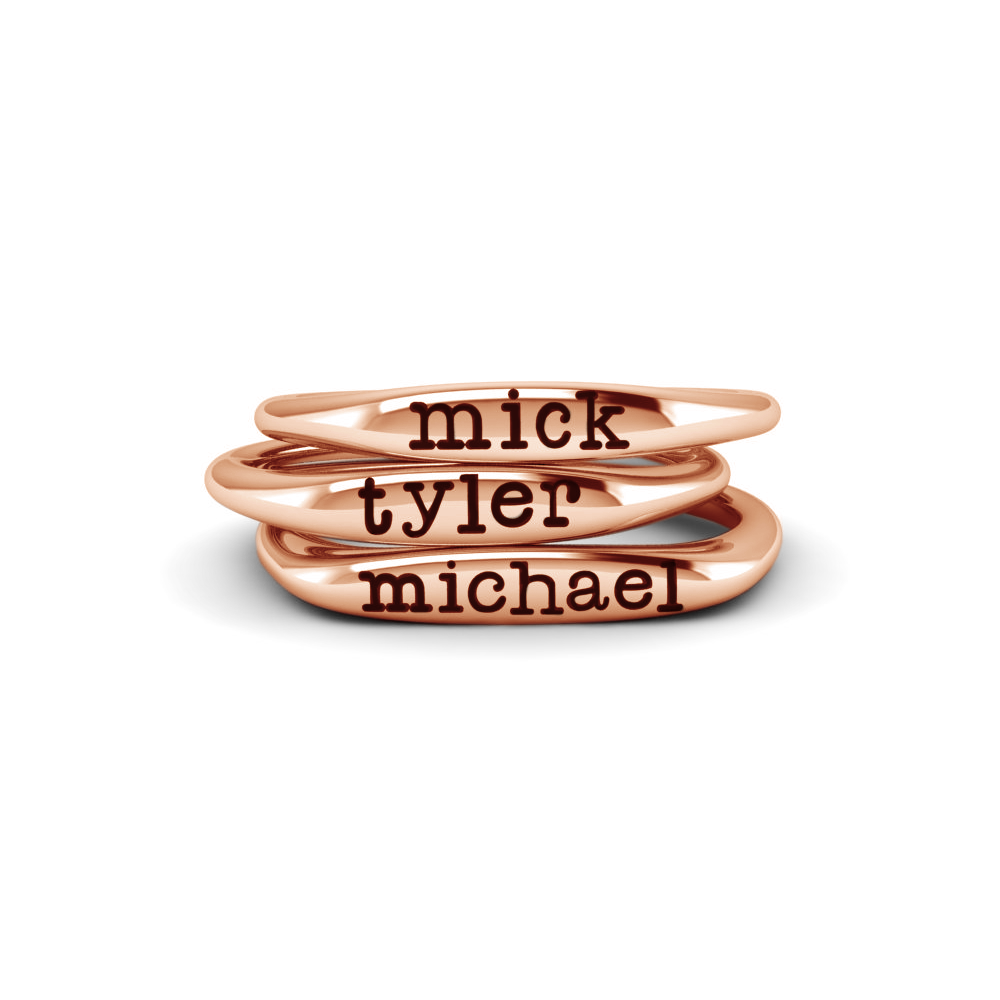 Statement Name Ring Stack