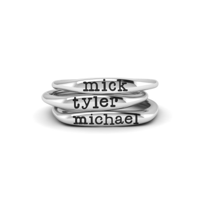 Statement Name Ring Stack