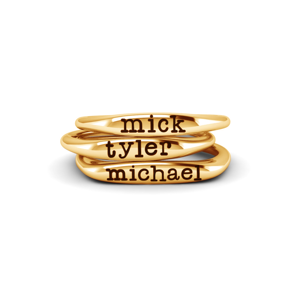 Statement Name Ring Stack