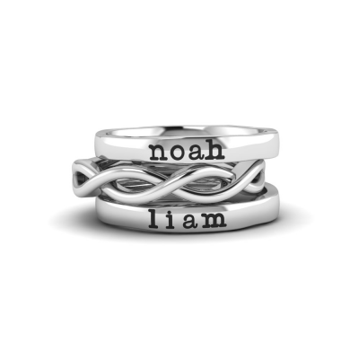 Together Name Ring Stack