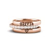 Diamond Love You Personalized Ring Stack
