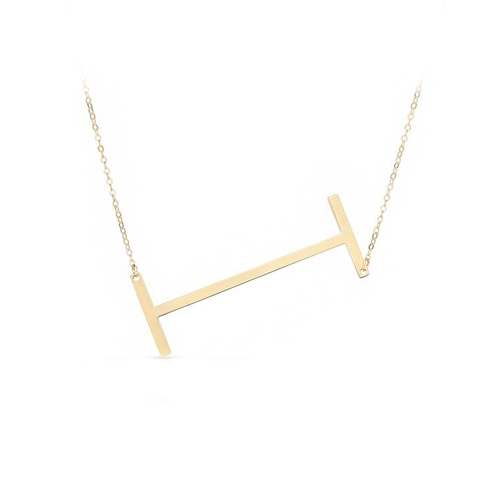 Large Gold Initial Necklace I
