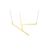 Large Gold Initial Necklace K