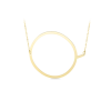 Large Gold Initial Necklace Q