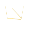 Large Gold Initial Necklace V