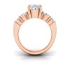 3 Ct Pear Lab Diamond & 1.50 Ctw Wide Band Engagement Ring