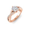 2.5 Ct Cushion Moissanite & .33 Ctw Lab Diamond Classic Twisted Vine Engagement Ring