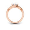 2.5 Ct Cushion Moissanite & .33 Ctw Lab Diamond Classic Twisted Vine Engagement Ring