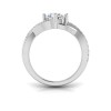 3 Ct Cushion Moissanite & .33 Ctw Lab Diamond Classic Twisted Vine Engagement Ring