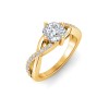 2 Ct Cushion Lab Diamond & .33 Ctw Classic Twisted Vine Engagement Ring