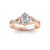 1 Ct Elongated Cushion Lab Diamond & .33 Ctw Classic Twisted Vine Engagement Ring