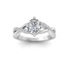 1.33 Ctw Elongated Cushion CZ Classic Twisted Vine Engagement Ring